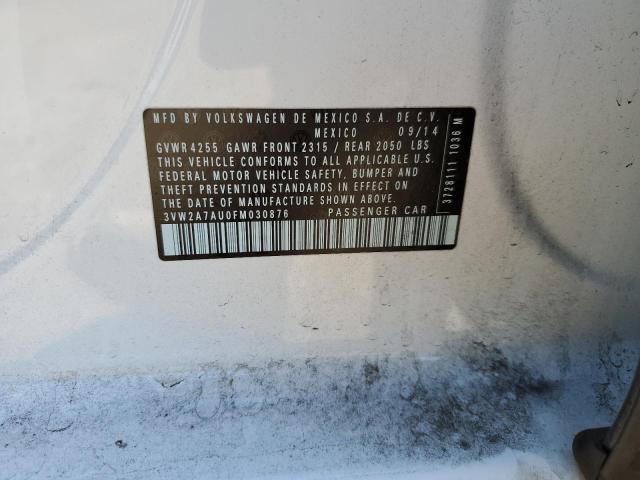 2015 VOLKSWAGEN GOLF TDI - 3VW2A7AU0FM030876
