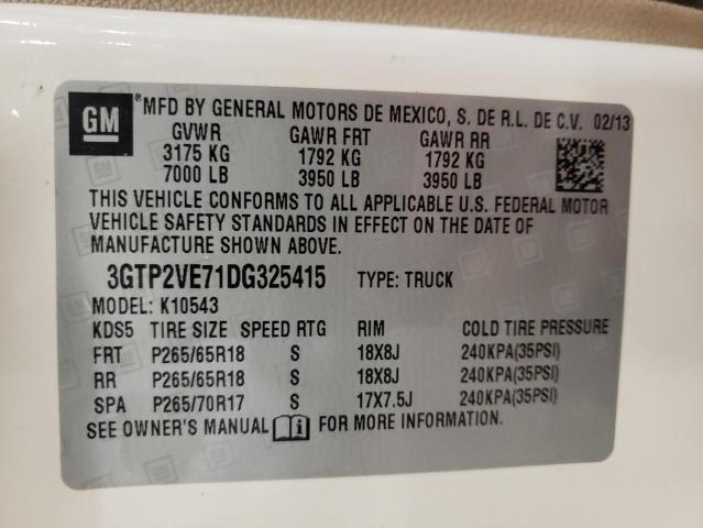 2013 GMC SIERRA K15 3GTP2VE71DG325415  70422234