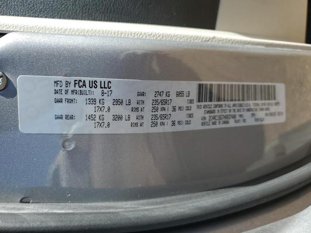 2017 CHRYSLER PACIFICA T - 2C4RC1BG7HR837408