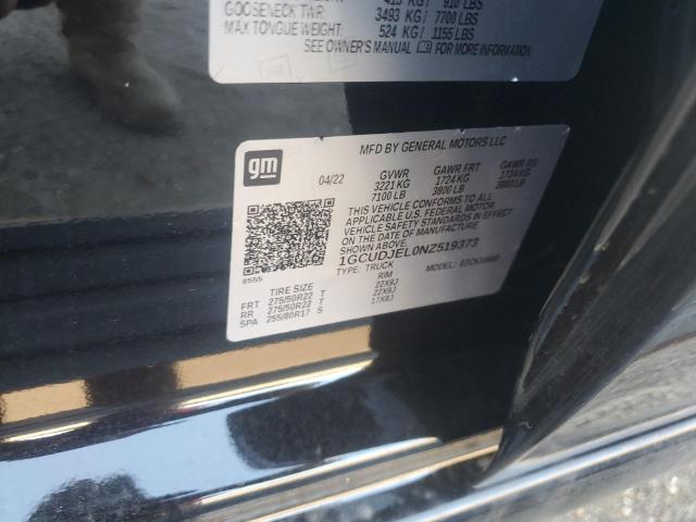 2022 CHEVROLET SILVERADO - 1GCUDJEL0NZ519373
