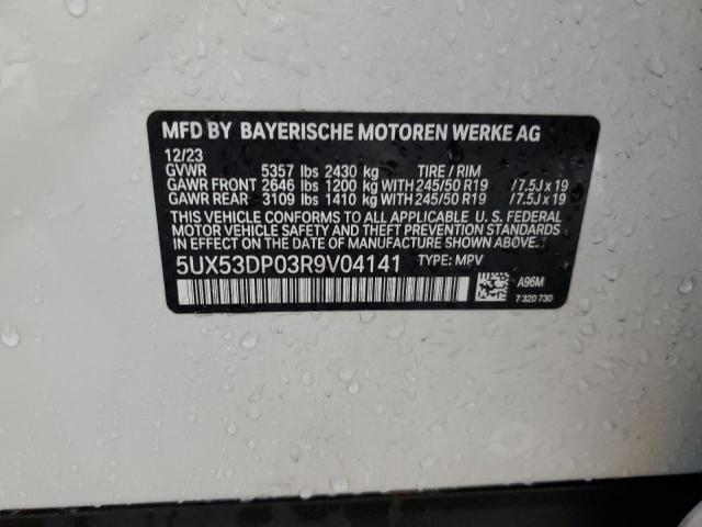 VIN 5UX53DP03R9V04141 2024 BMW X3, Xdrive30I no.13