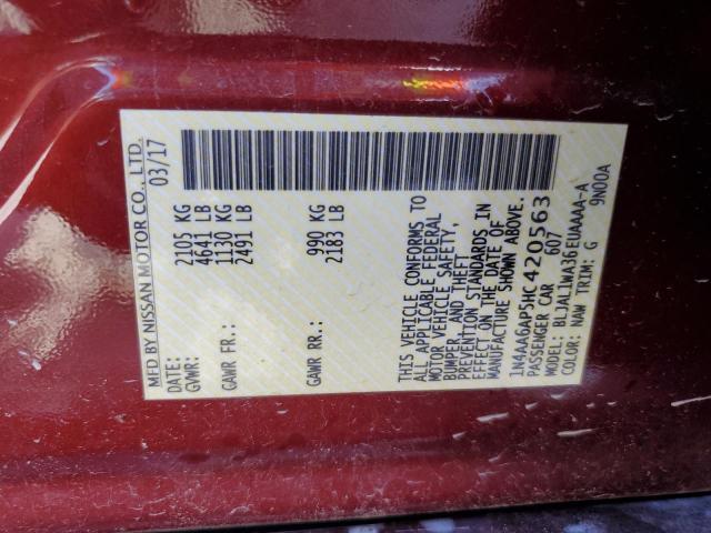 2017 NISSAN MAXIMA 3.5 - 1N4AA6AP5HC420563
