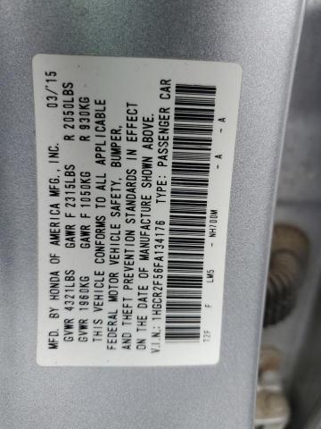 VIN 1HGCR2F56FA134176 2015 Honda Accord, Sport no.12