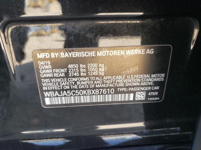 2019 BMW 530 I - WBAJA5C50KBX87610