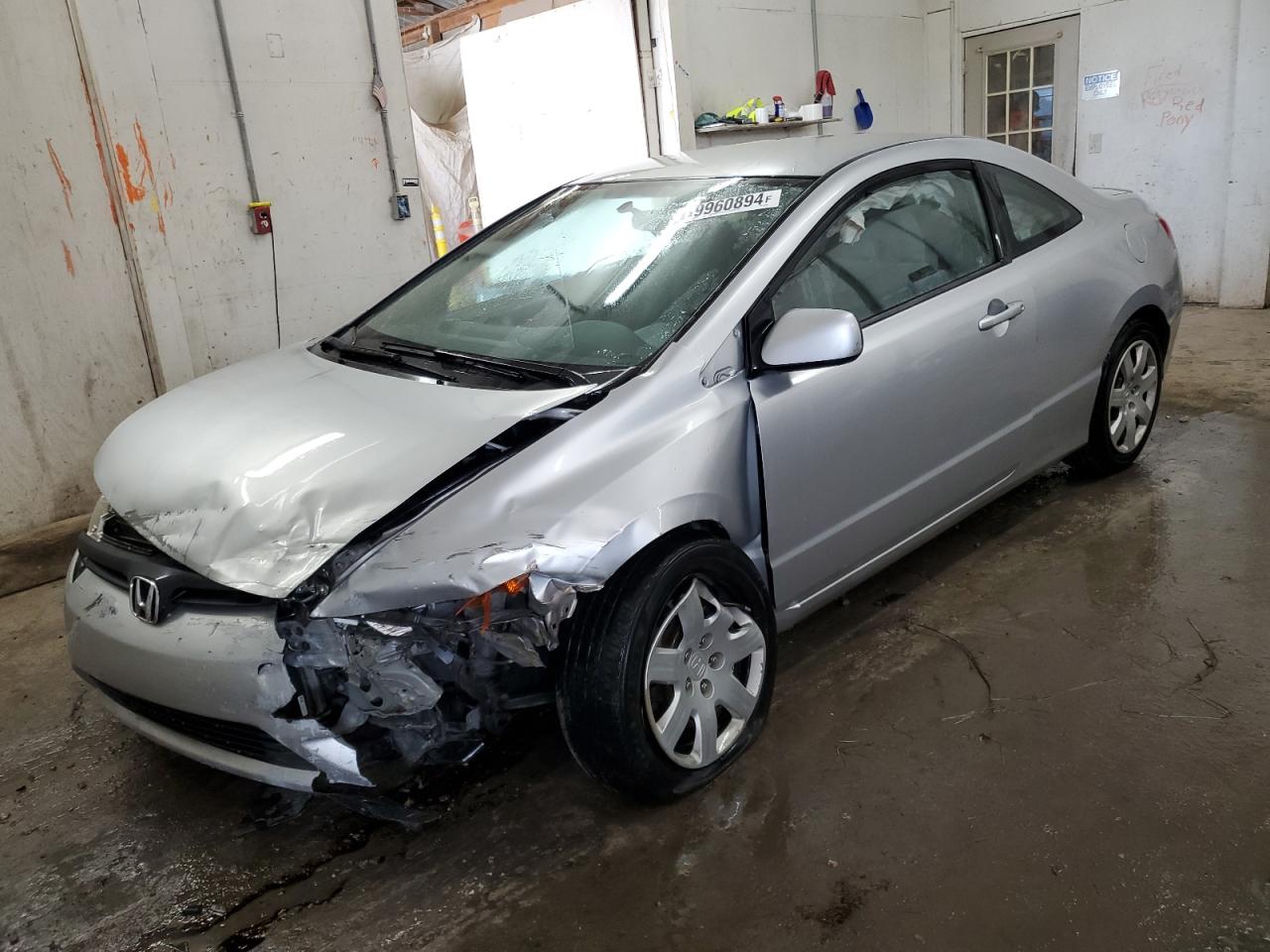 HONDA CIVIC LX 2007 silver  gas 2HGFG12647H523400 photo #1