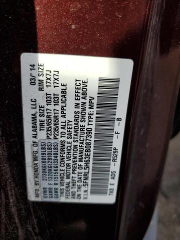 VIN 5FNRL5H63EB087390 2014 Honda Odyssey, Exl no.13