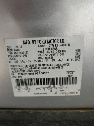 2018 FORD EXPLORER - 1FM5K7B88JGA66537