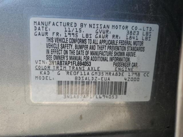 2015 NISSAN SENTRA S - 3N1AB7AP1FL694053