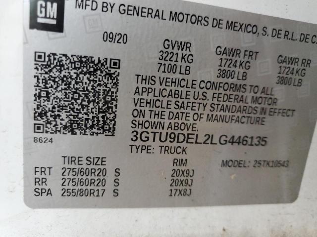 VIN 3GTU9DEL2LG446135 2020 GMC Sierra, K1500 Slt no.13