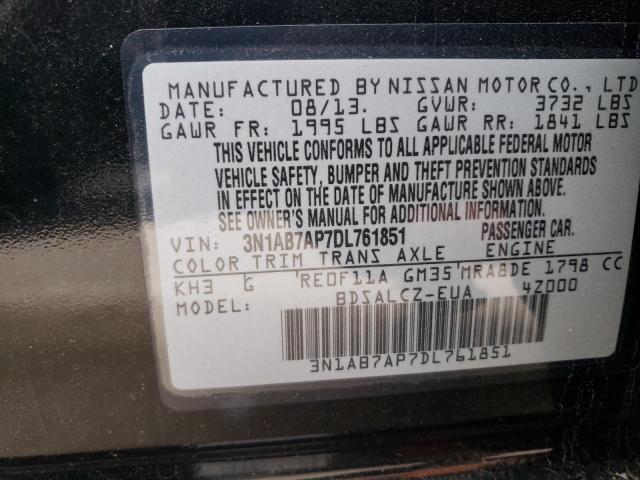 VIN 3N1AB7AP7DL761851 2013 Nissan Sentra, S no.12