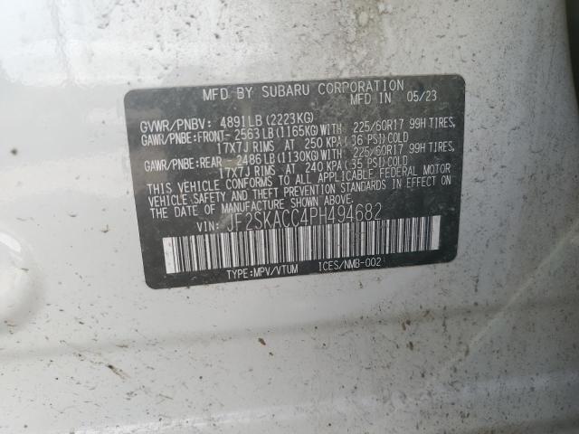 2023 SUBARU FORESTER JF2SKACC4PH494682