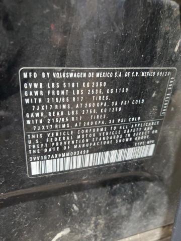 2021 VOLKSWAGEN TIGUAN S - 3VV1B7AX9MM003499