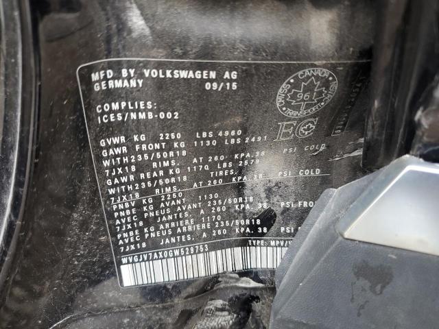 2016 VOLKSWAGEN TIGUAN COM WVGJV7AX0GW529753