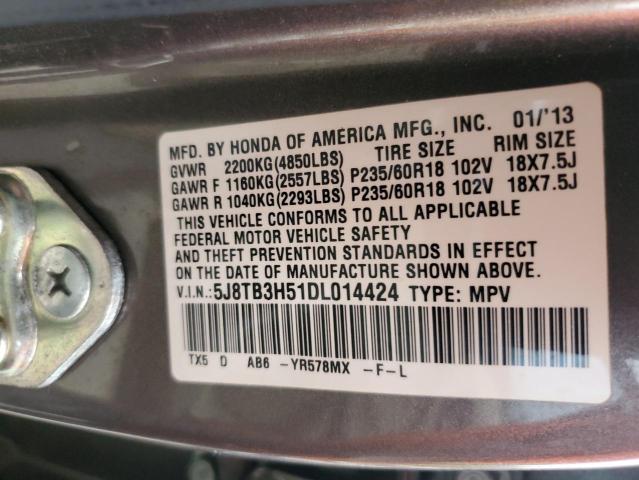 VIN 5J8TB3H51DL014424 2013 Acura RDX, Technology no.12