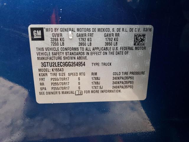 2016 GMC SIERRA K15 - 3GTU2LEC9GG264954