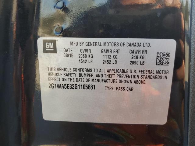 2016 CHEVROLET IMPALA LIM - 2G1WA5E32G1105881
