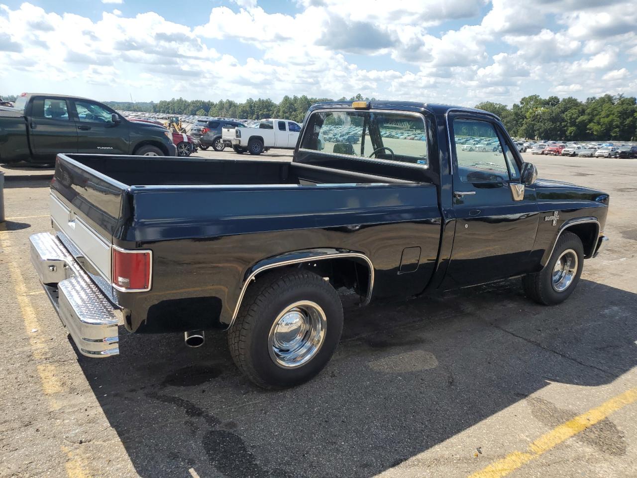 CHEVROLET C10 1986 black pickup gas 1GCDC14H0GF386702 photo #4