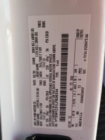 2020 FORD F150 SUPER - 1FTEW1C51LFB36334