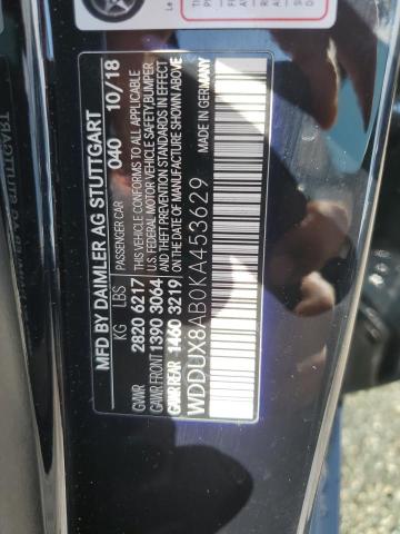 2019 MERCEDES-BENZ S MERCEDES - WDDUX8AB0KA453629