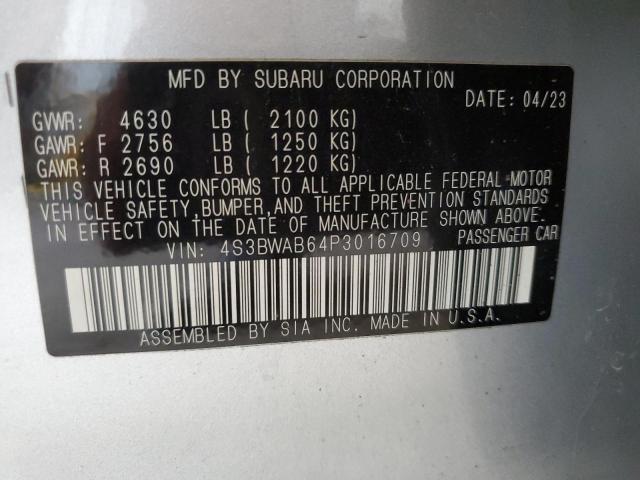 2023 SUBARU LEGACY 4S3BWAB64P3016709