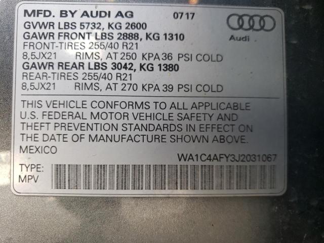 2018 AUDI SQ5 PRESTI WA1C4AFY3J2031067