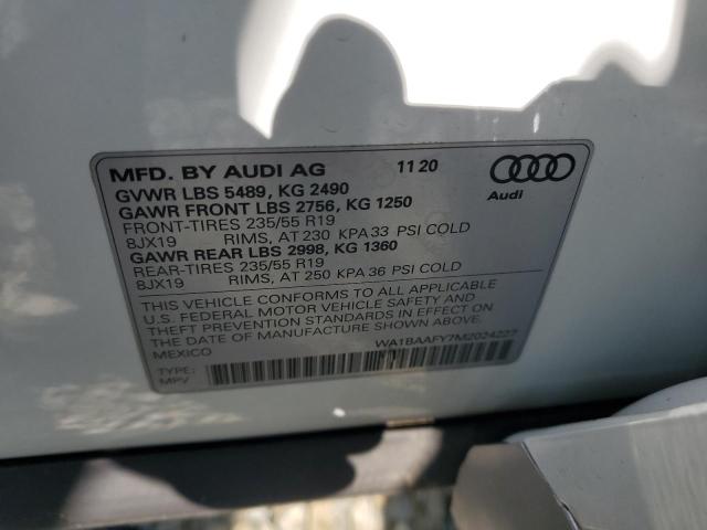 VIN WA1BAAFY7M2024227 2021 Audi Q5, Premium Plus no.13