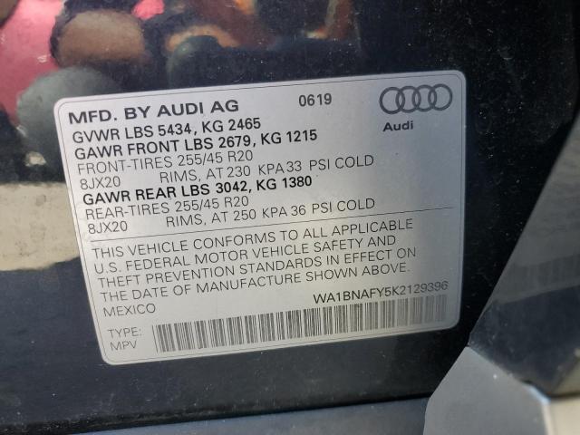 VIN WA1BNAFY5K2129396 2019 Audi Q5, Premium Plus no.13