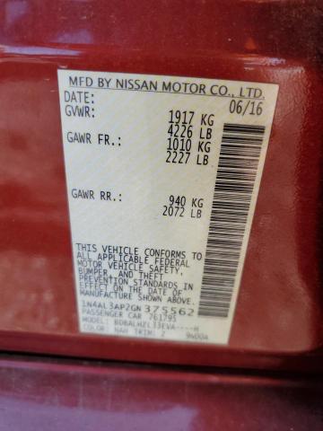 2016 NISSAN ALTIMA 2.5 - 1N4AL3AP2GN375562