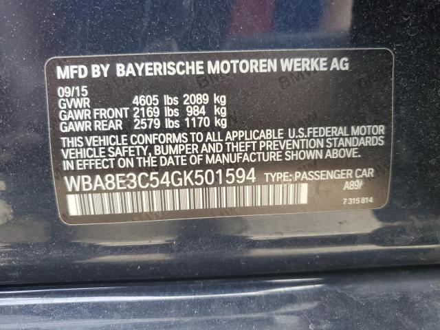 VIN WBA8E3C54GK501594 2016 BMW 3 Series, 328 Xi Sulev no.12