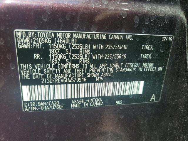 2017 TOYOTA RAV4 LIMIT - 2T3DFREV6HW579916