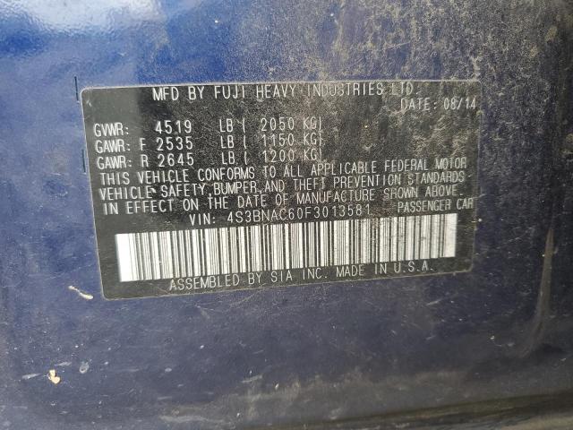 2015 SUBARU LEGACY 2.5 - 4S3BNAC60F3013581