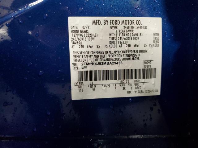 2021 FORD EDGE SEL - 2FMPK4J93MBA29456