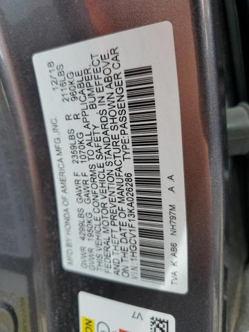 2019 HONDA ACCORD LX - 1HGCV1F13KA026286