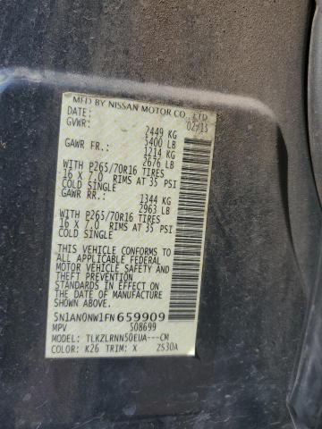 2015 NISSAN XTERRA X - 5N1AN0NW1FN659909