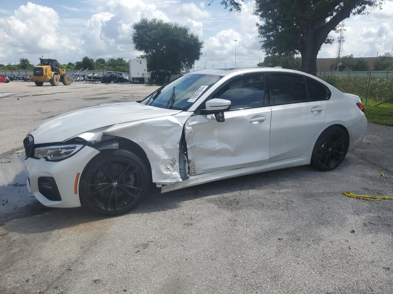 BMW 330I 2019 white  gas WBA5R1C53KAE82100 photo #1