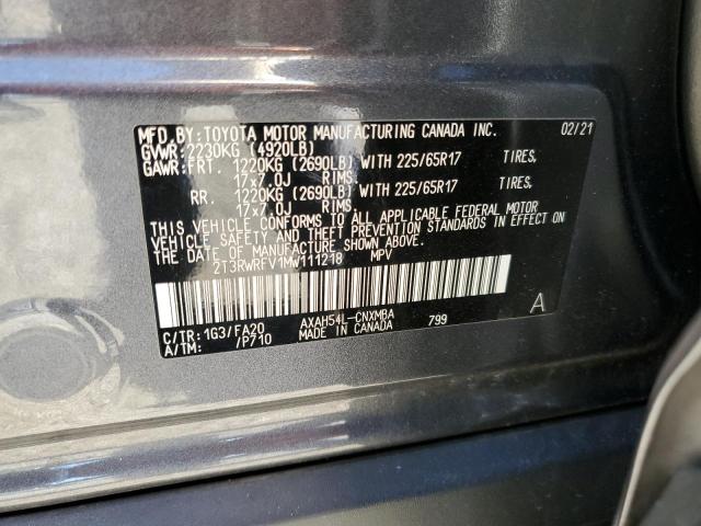2021 TOYOTA RAV4 XLE - 2T3RWRFV1MW111218