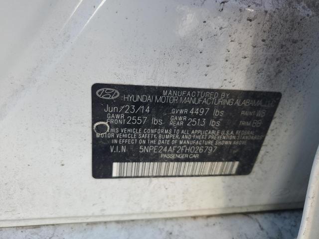 VIN 5NPE24AF2FH026797 2015 HYUNDAI SONATA no.12