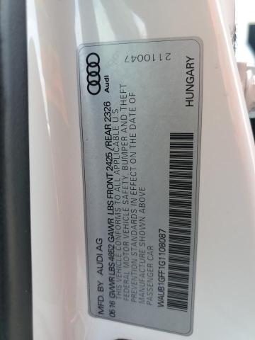 2016 AUDI S3 PREMIUM - WAUB1GFF1G1108087