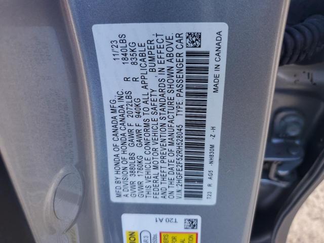 2024 HONDA CIVIC SPOR - 2HGFE2F52RH528045