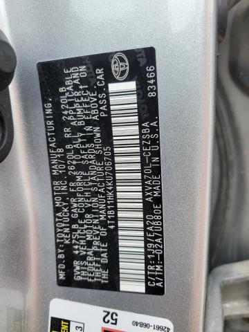 2019 TOYOTA CAMRY L - 4T1B11HK4KU706705