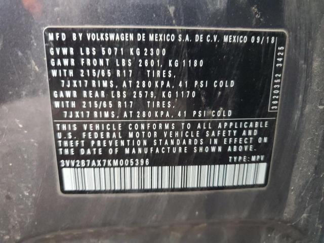 2019 VOLKSWAGEN TIGUAN SE - 3VV2B7AX7KM005396