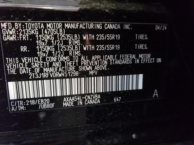 VIN 2T3J1RFV0RW451298 2024 Toyota RAV4, Adventure no.13