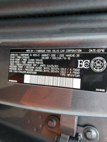 2016 VOLVO XC90 T6 YV4A22PL8G1070289