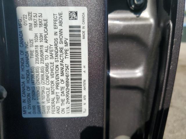 2022 HONDA CR-V EXL - 2HKRW2H89NH617547