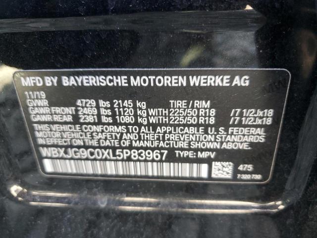 2020 BMW X1 XDRIVE2 - WBXJG9C0XL5P83967