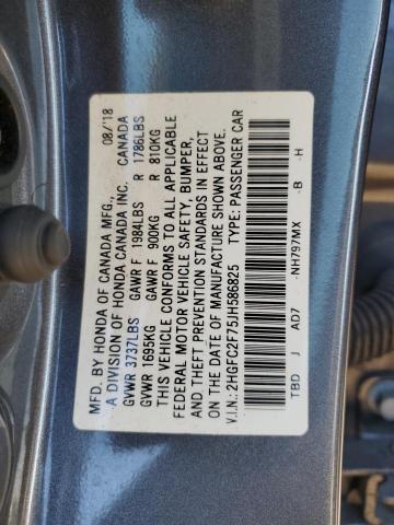 VIN 2HGFC2F75JH586825 2018 Honda Civic, EX no.12