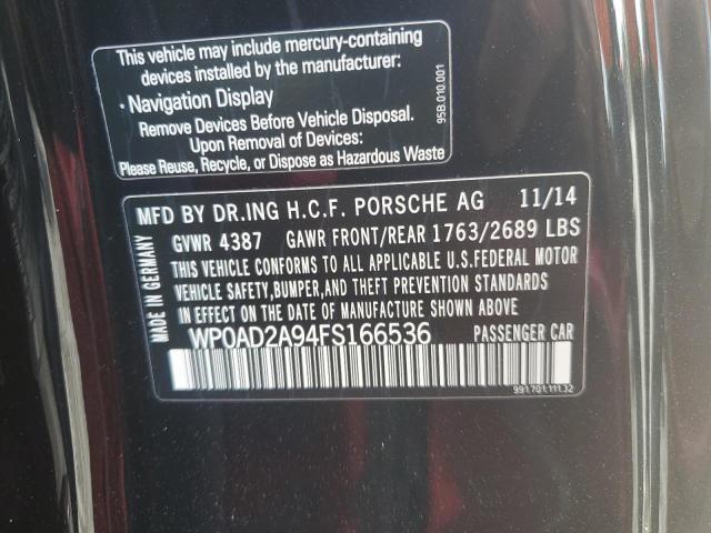 VIN WP0AD2A94FS166536 2015 PORSCHE 911 no.13