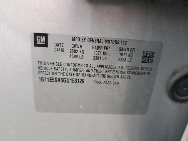 2016 CHEVROLET MALIBU LIM - 1G11E5SA6GU153129