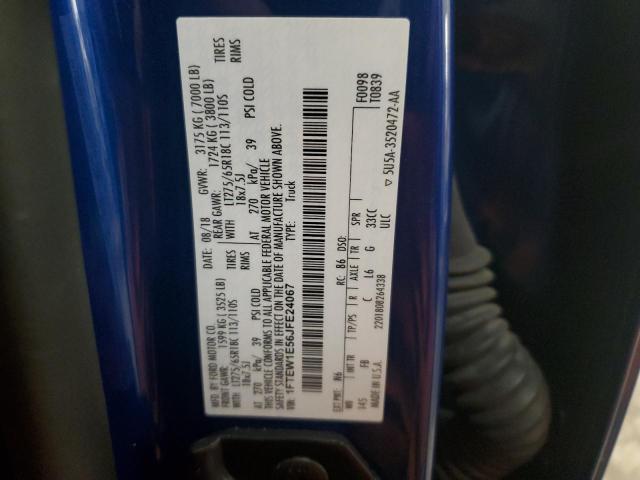 2018 FORD F150 SUPER - 1FTEW1E56JFE24067