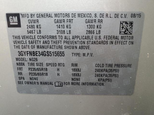 2016 CADILLAC SRX LUXURY - 3GYFNBE34GS515655